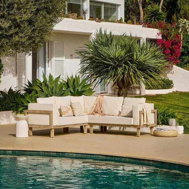 Akira Corner Sofa Garden Cushion Covers - Linen - image 1