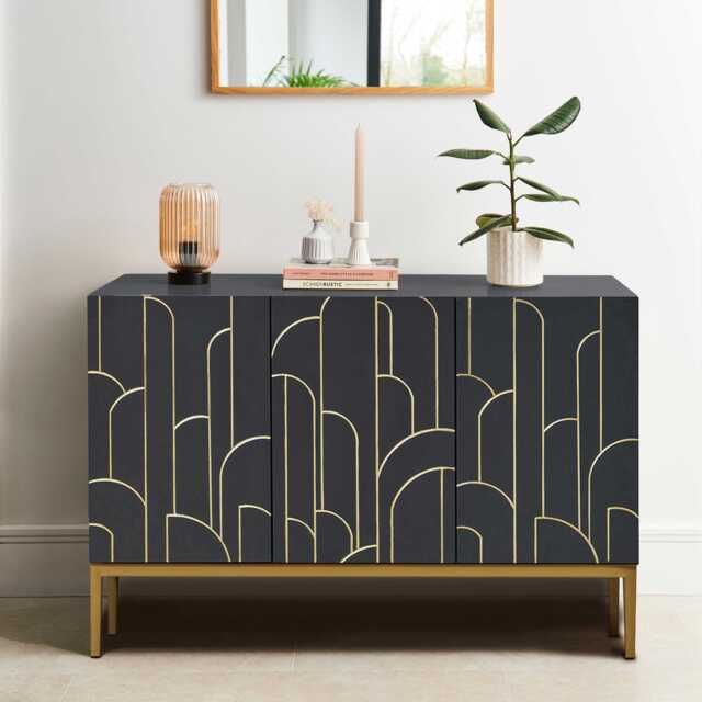 Gatsby 3 Door Sideboard - Smoke Grey - image 1