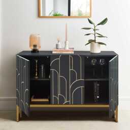 Gatsby 3 Door Sideboard - Smoke Grey - thumbnail 2