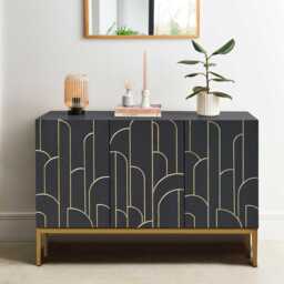 Gatsby 3 Door Sideboard - Smoke Grey - thumbnail 1