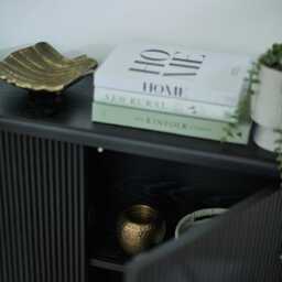 Raleigh 3 Door Large Sideboard - Black - thumbnail 5