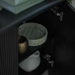 Raleigh 3 Door Large Sideboard - Black - thumbnail 4