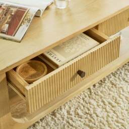 Jade Chalked Mango Wood Rectangular Coffee Table - thumbnail 3