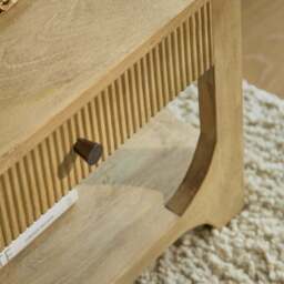 Jade Chalked Mango Wood Rectangular Coffee Table - thumbnail 4