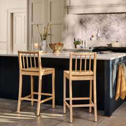 Tilly Bar Stool, Whitewash Oak and Natural String - thumbnail 1