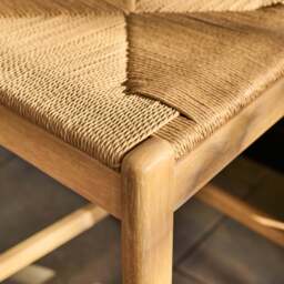 Tilly Bar Stool, Whitewash Oak and Natural String - thumbnail 5
