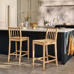 Tilly Bar Stool, Whitewash Oak and Natural String - thumbnail 2