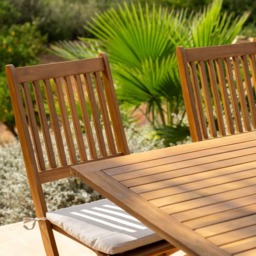 Ashby 6 Seater Wooden Rectangular Garden Dining Set - 150cm - thumbnail 3