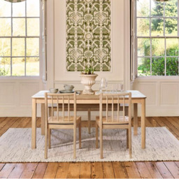 Noah Whitewash Oak Extending Dining Table Set - 4 Seater - Tilly Wooden Bench & Tilly Whitewash Oak Dining Chairs