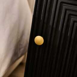 Rayna Black 1 Door Right Bedside Table - thumbnail 6