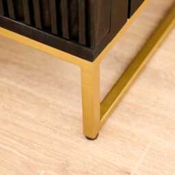 Rayna Black 1 Door Right Bedside Table - thumbnail 3