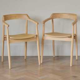 Raleigh Whitewash Dining Table Set - 6 Seater - Carter Whitewash Oak Dining Armchairs - thumbnail 2