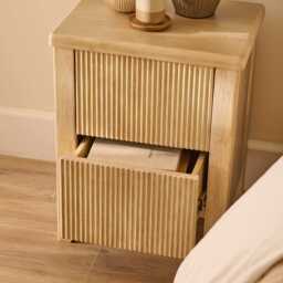 Raleigh 2 Drawer Bedside Table - Whitewash - thumbnail 4