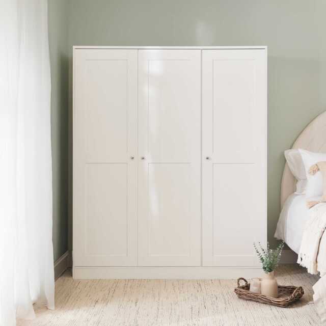 Stevie 3 Door Wardrobe - White