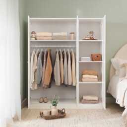 Stevie 3 Door Wardrobe -  White - thumbnail 2