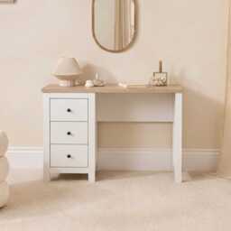 Bampton White Dressing Table with Drawers