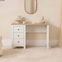 Bampton White Dressing Table with Drawers - thumbnail 1