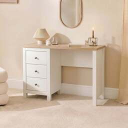 Bampton White Dressing Table with Drawers - thumbnail 2