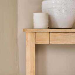 Noah Whitewash Oak 1 Drawer Console Table - thumbnail 5