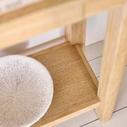 Noah Whitewash Oak 1 Drawer Console Table - thumbnail 6