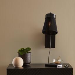 Neri Black Cotton String Wall Light - thumbnail 6