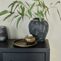 Astrid 2 Door Small Sideboard - Black Oak - thumbnail 6