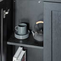 Astrid 2 Door Small Sideboard - Black Oak - thumbnail 3