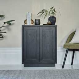 Astrid 2 Door Small Sideboard - Black Oak