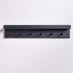 Willow Wooden Coat Rack with Shelf - Black - thumbnail 5