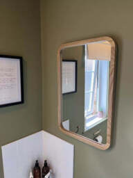 Lyndon 60x40cm Wooden Mirror - Natural - thumbnail 2
