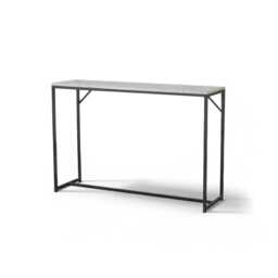 Jay Marble Effect Console Table - Black Legs - thumbnail 4