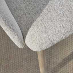 Freya Oat Boucle Armchair - Set of 2 - Whitewash Oak Legs - thumbnail 4