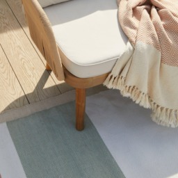 Whitbeck Striped Outdoor Pet Rug - Natural - 160cm x 230cm - thumbnail 3