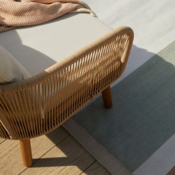 Whitbeck Striped Outdoor Pet Rug - Natural - 160cm x 230cm - thumbnail 4