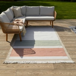 Whitbeck Striped Outdoor Pet Rug - Natural - 160cm x 230cm - thumbnail 2