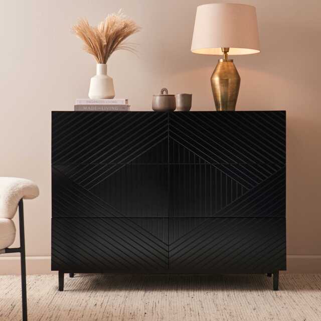 Jack 6 Drawers Chest of Drawers - Black - image 1