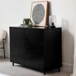 Jack 6 Drawers Chest of Drawers - Black - thumbnail 2
