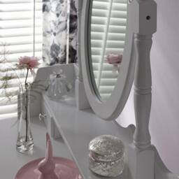 Capri Grey Dressing Table with Mirror & Stool - thumbnail 6