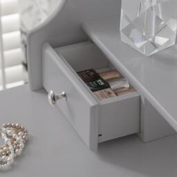Capri Grey Dressing Table with Mirror & Stool - thumbnail 5