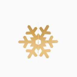Falun 15cm Metal Snowflake Ornament - Gold - thumbnail 5