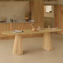 Willow Whitewash Oval Dining Table
