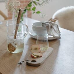 Amelia Whitewash Extendable Dining Table Set - 6 Seater - Freya Sand Dining Chairs - Oak Legs - thumbnail 4