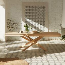Amelia Whitewash Extendable Dining Table Set - 6 Seater - Freya Sand Dining Chairs - Oak Legs - thumbnail 3