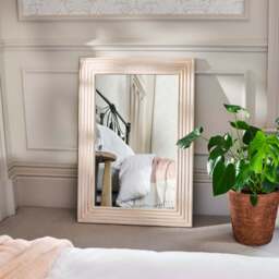 Orkney 100x70cm Wooden Mirror - Whitewash - thumbnail 2