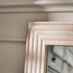 Orkney 100x70cm Wooden Mirror - Whitewash - thumbnail 3
