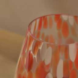 Lazio 17cm Glass Vase - Paprika Confetti - thumbnail 4