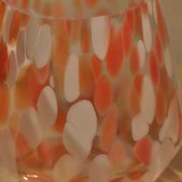 Lazio 17cm Glass Vase - Paprika Confetti - thumbnail 6