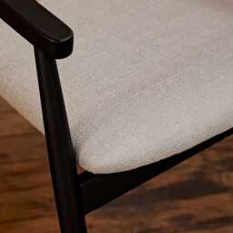 Carter Fawn Linen Dining Armchairs - Set of 2 - Black Oak Legs - thumbnail 4