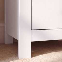 Bampton 3 Drawer Bedside Table - Alabaster White - thumbnail 5