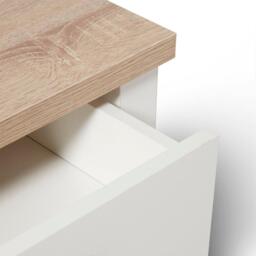 Bampton 3 Drawer Bedside Table - Alabaster White - thumbnail 2
